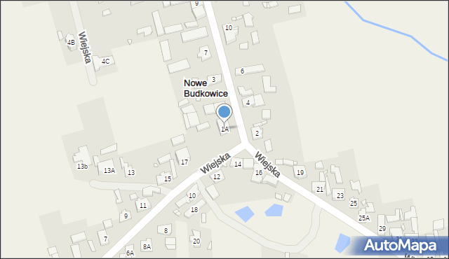 Nowe Budkowice, Lipowa, 1A, mapa Nowe Budkowice