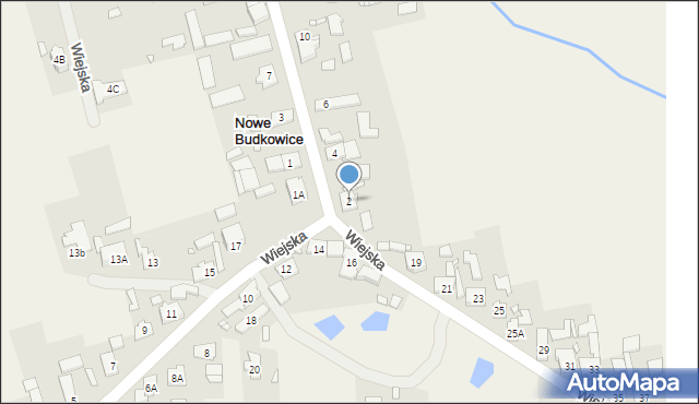 Nowe Budkowice, Lipowa, 2, mapa Nowe Budkowice