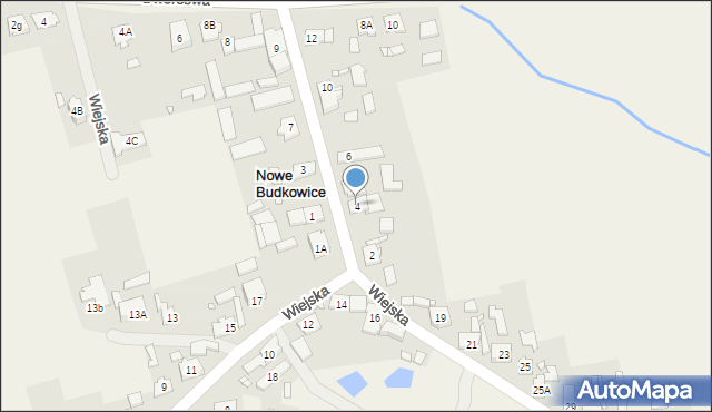 Nowe Budkowice, Lipowa, 4, mapa Nowe Budkowice