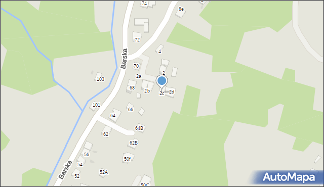 Nowy Sącz, Librantowska, 2c, mapa Nowego Sącza