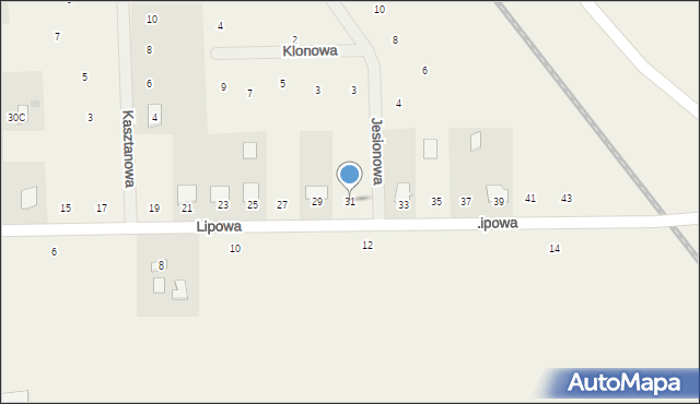 Nowy Zbrachlin, Lipowa, 31, mapa Nowy Zbrachlin