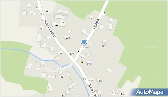 Odporyszów, Lipowa, 2, mapa Odporyszów