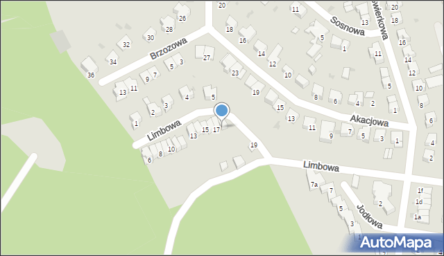 Olsztyn, Limbowa, 18, mapa Olsztyna