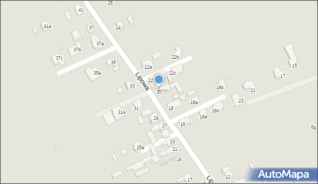 Opole, Lipowa, 20, mapa Opola