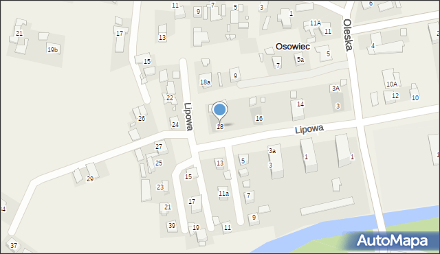 Osowiec, Lipowa, 18, mapa Osowiec