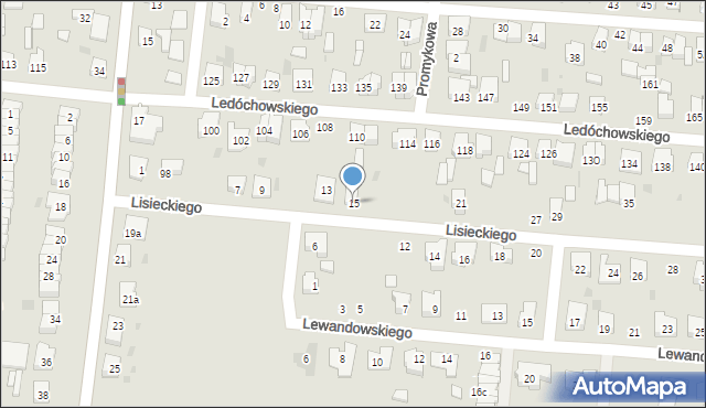 Ostrów Wielkopolski, Lisieckiego Arkadiusza, bp., 15, mapa Ostrów Wielkopolski