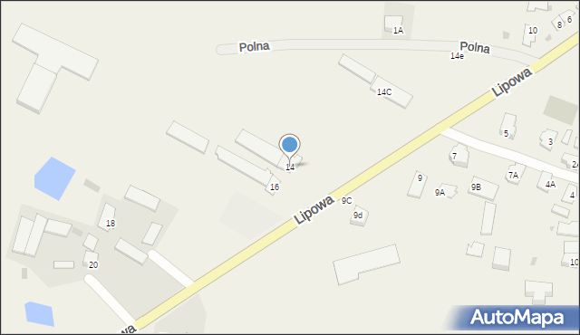Piaski, Lipowa, 14, mapa Piaski