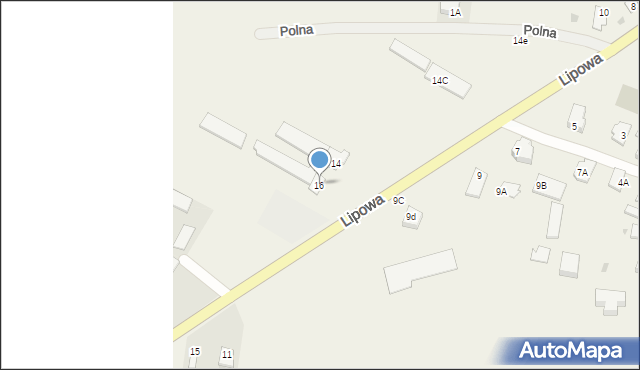 Piaski, Lipowa, 16, mapa Piaski