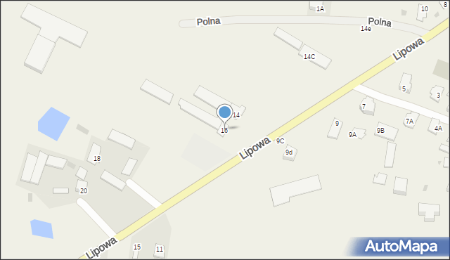 Piaski, Lipowa, 16, mapa Piaski