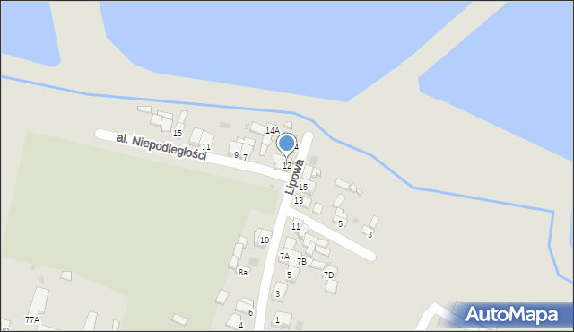 Piaski, Lipowa, 12, mapa Piaski