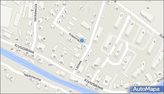 Piechowice, Lipowa, 5, mapa Piechowice