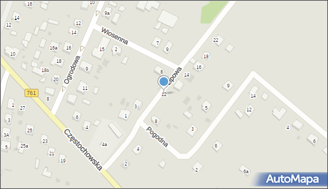 Piekoszów, Lipowa, 12, mapa Piekoszów