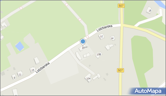 Pieniężno, Lidzbarska, 10, mapa Pieniężno