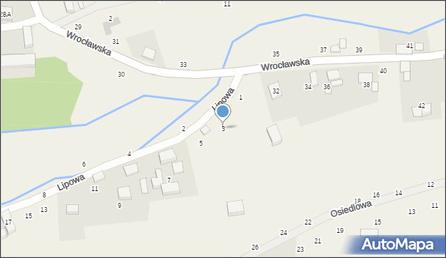 Pierwoszów, Lipowa, 3, mapa Pierwoszów