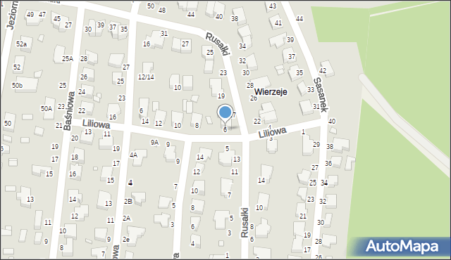 Piotrków Trybunalski, Liliowa, 6, mapa Piotrków Trybunalski