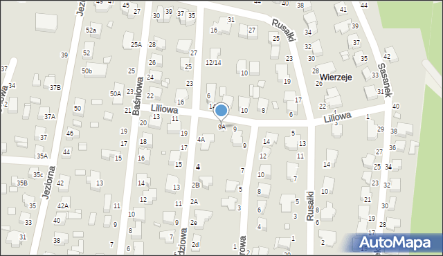 Piotrków Trybunalski, Liliowa, 9A, mapa Piotrków Trybunalski