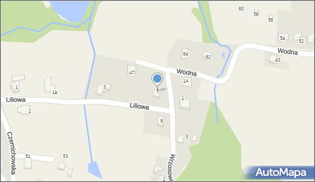 Pisarzowice, Liliowa, 5, mapa Pisarzowice