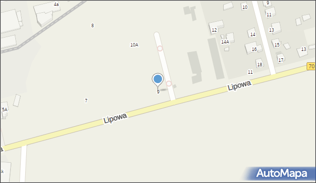 Płochocin, Lipowa, 9, mapa Płochocin