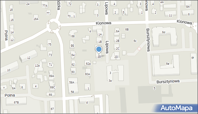 Płońsk, Lipowa, 1D, mapa Płońsk