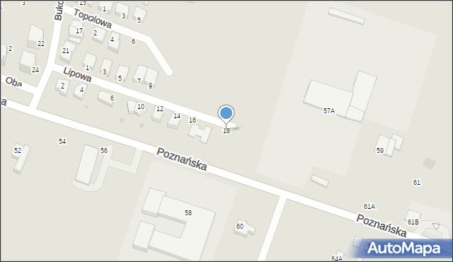 Pniewy, Lipowa, 18, mapa Pniewy