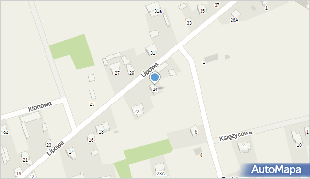 Podgórze, Lipowa, 24, mapa Podgórze