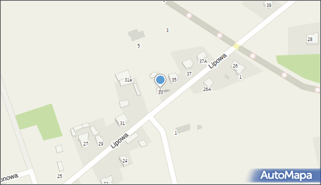 Podgórze, Lipowa, 33, mapa Podgórze