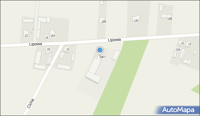 Policzna, Lipowa, 34, mapa Policzna