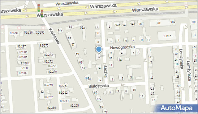 Poznań, Lidzka, 12, mapa Poznania