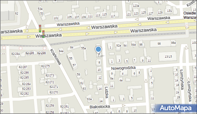 Poznań, Lidzka, 6a, mapa Poznania