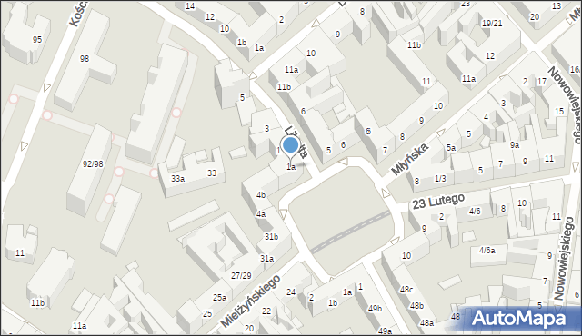 Poznań, Libelta Karola, 1a, mapa Poznania