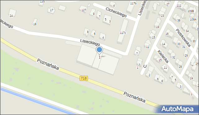 Pruszków, Lisieckiego Kazimierza, 1, mapa Pruszków