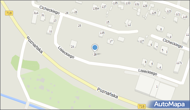 Pruszków, Lisieckiego Kazimierza, 18, mapa Pruszków