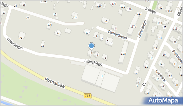 Pruszków, Lisieckiego Kazimierza, 8, mapa Pruszków