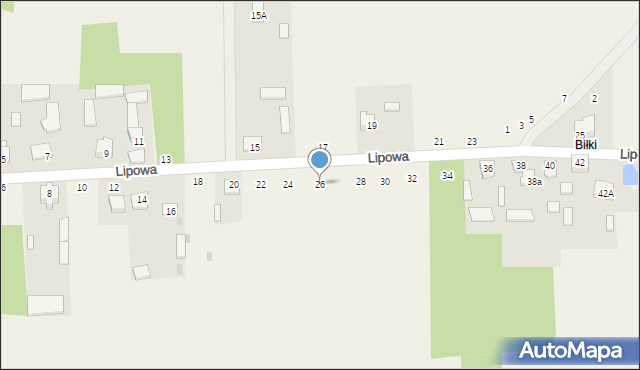 Psucin, Lipowa, 26, mapa Psucin