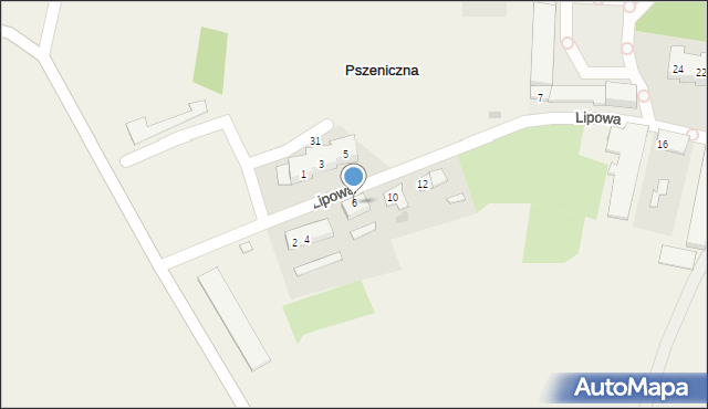 Pszeniczna, Lipowa, 6, mapa Pszeniczna