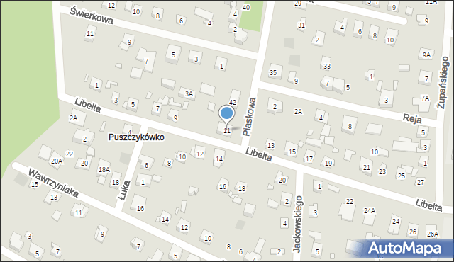 Puszczykowo, Libelta Karola, 11, mapa Puszczykowo