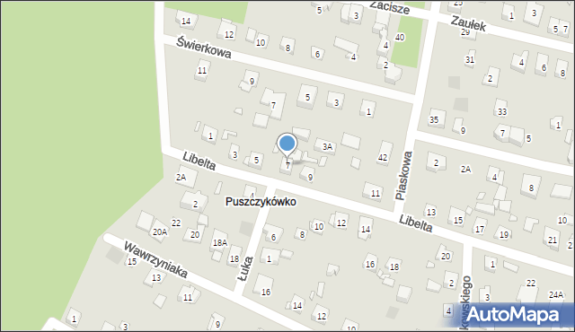 Puszczykowo, Libelta Karola, 7, mapa Puszczykowo