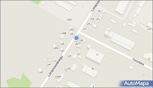 Radom, Limanowskiego Bolesława, 111, mapa Radomia