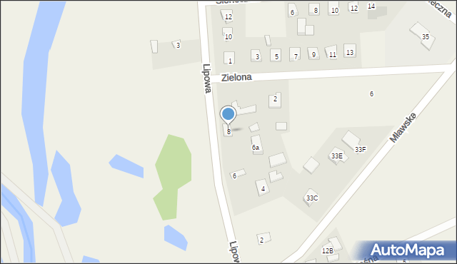 Radzanów, Lipowa, 8, mapa Radzanów