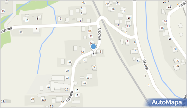 Radziszów, Lipowa, 5, mapa Radziszów