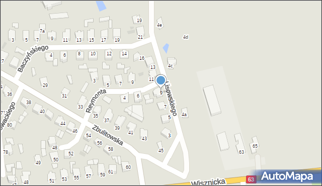 Radzyń Podlaski, Lisowskiego Stefana, 9, mapa Radzyń Podlaski