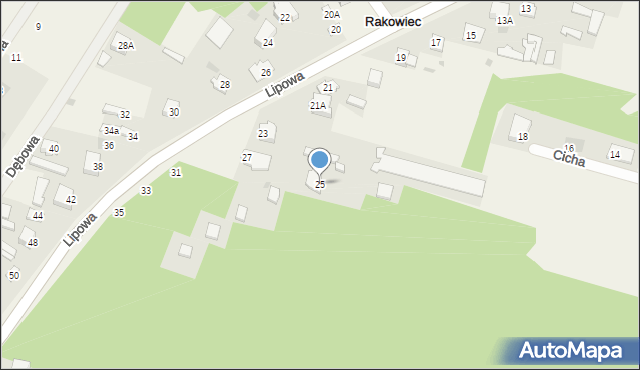 Rakowiec, Lipowa, 25, mapa Rakowiec