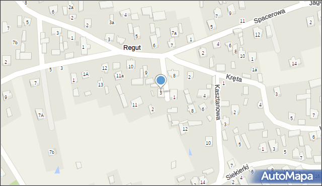 Regut, Literacka, 3, mapa Regut