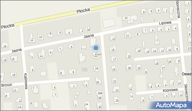 Rogozino, Lipowa, 22, mapa Rogozino