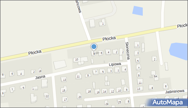 Rogozino, Lipowa, 8, mapa Rogozino