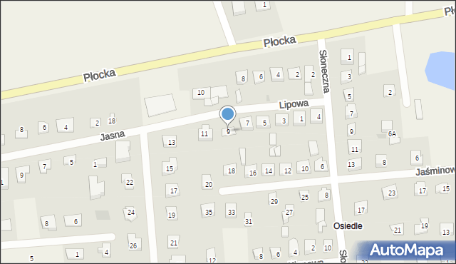 Rogozino, Lipowa, 9, mapa Rogozino