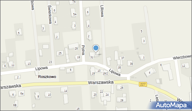 Roszkowo, Lipowa, 33, mapa Roszkowo