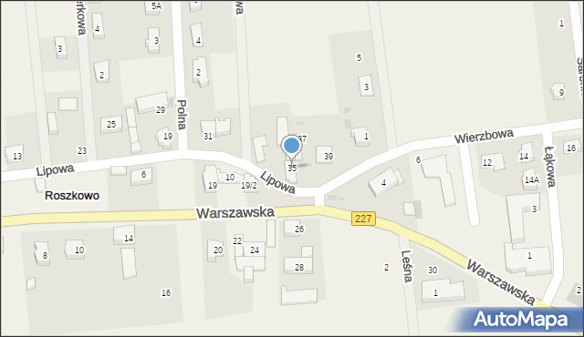 Roszkowo, Lipowa, 35, mapa Roszkowo