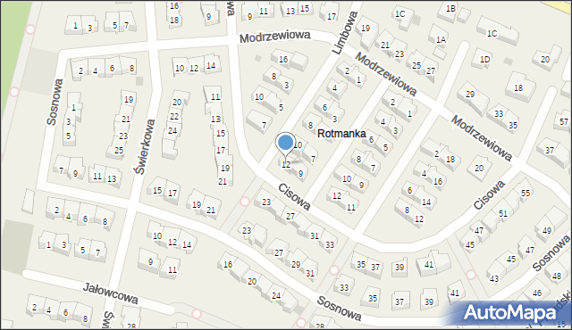 Rotmanka, Limbowa, 12, mapa Rotmanka