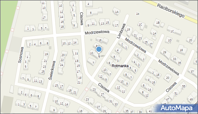 Rotmanka, Limbowa, 5, mapa Rotmanka